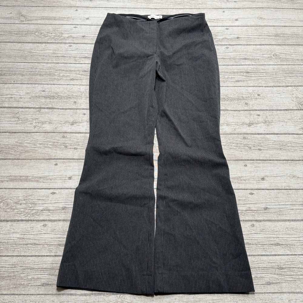 Abercrombie & Fitch Pants Women's 31/12 Gray Pinstripe Curve Love Wide Leg Baggy